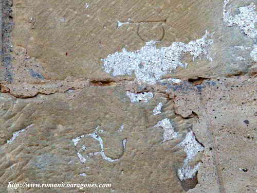 SILLARES CON MARCAS DE CANTERO EN MURO NORTE DEL PALACIO BARROCO